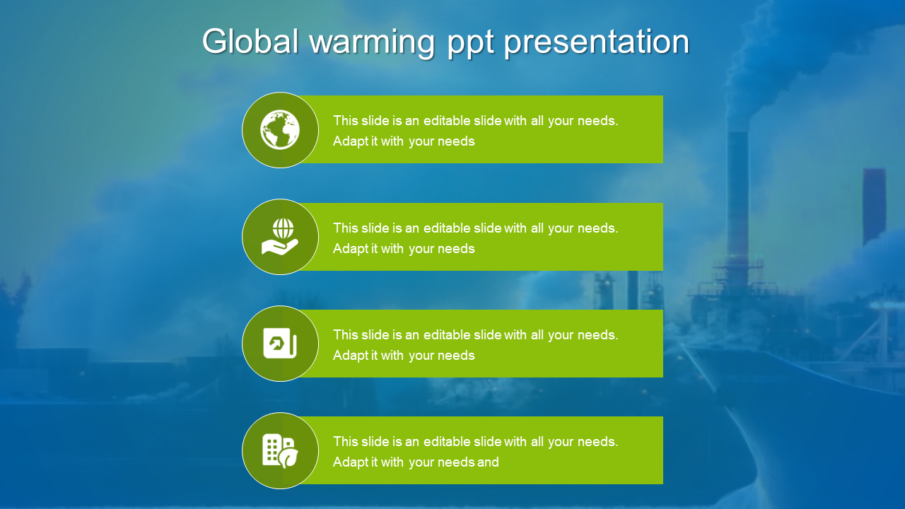 listen to a presentation about global warming